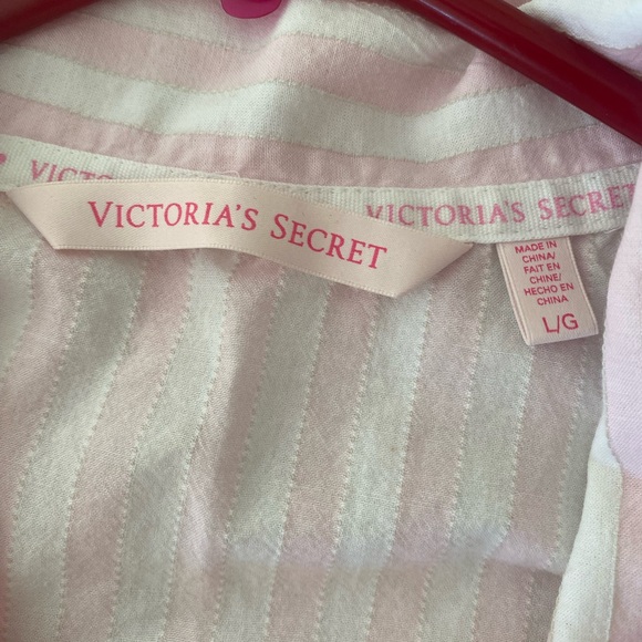 Victoria's Secret Pink Striped Shirt and Black Shorts Set - Picture 4 of 5